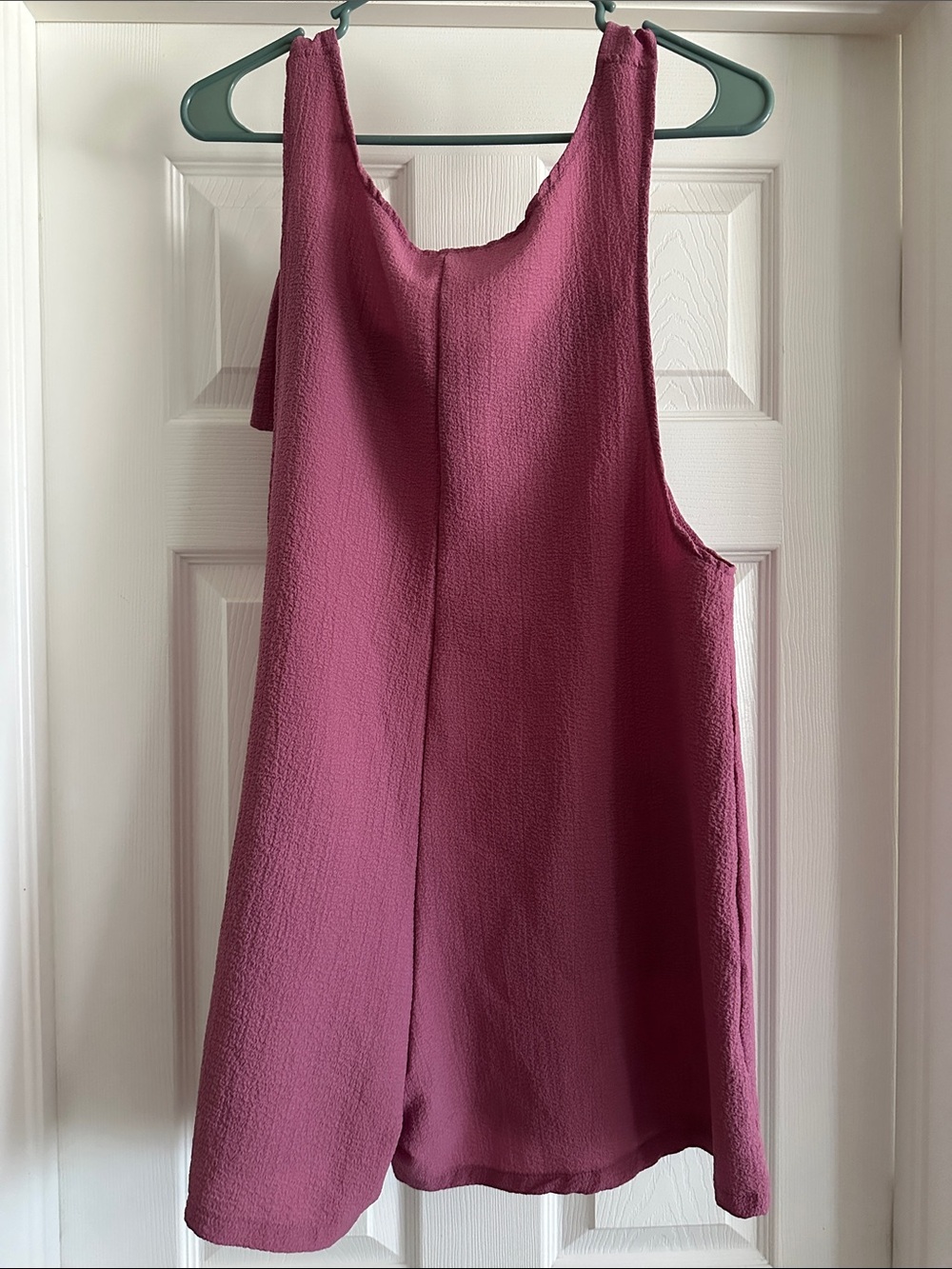 Sleeveless Textured Raspberry Tank